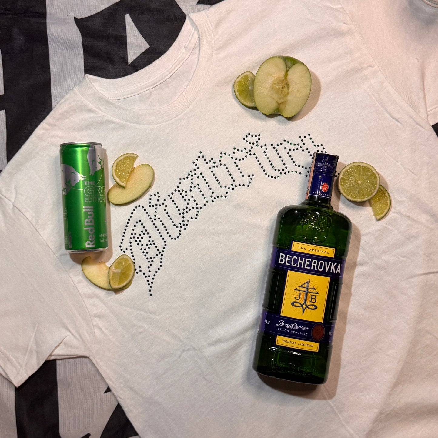 Lime rhinestone tee