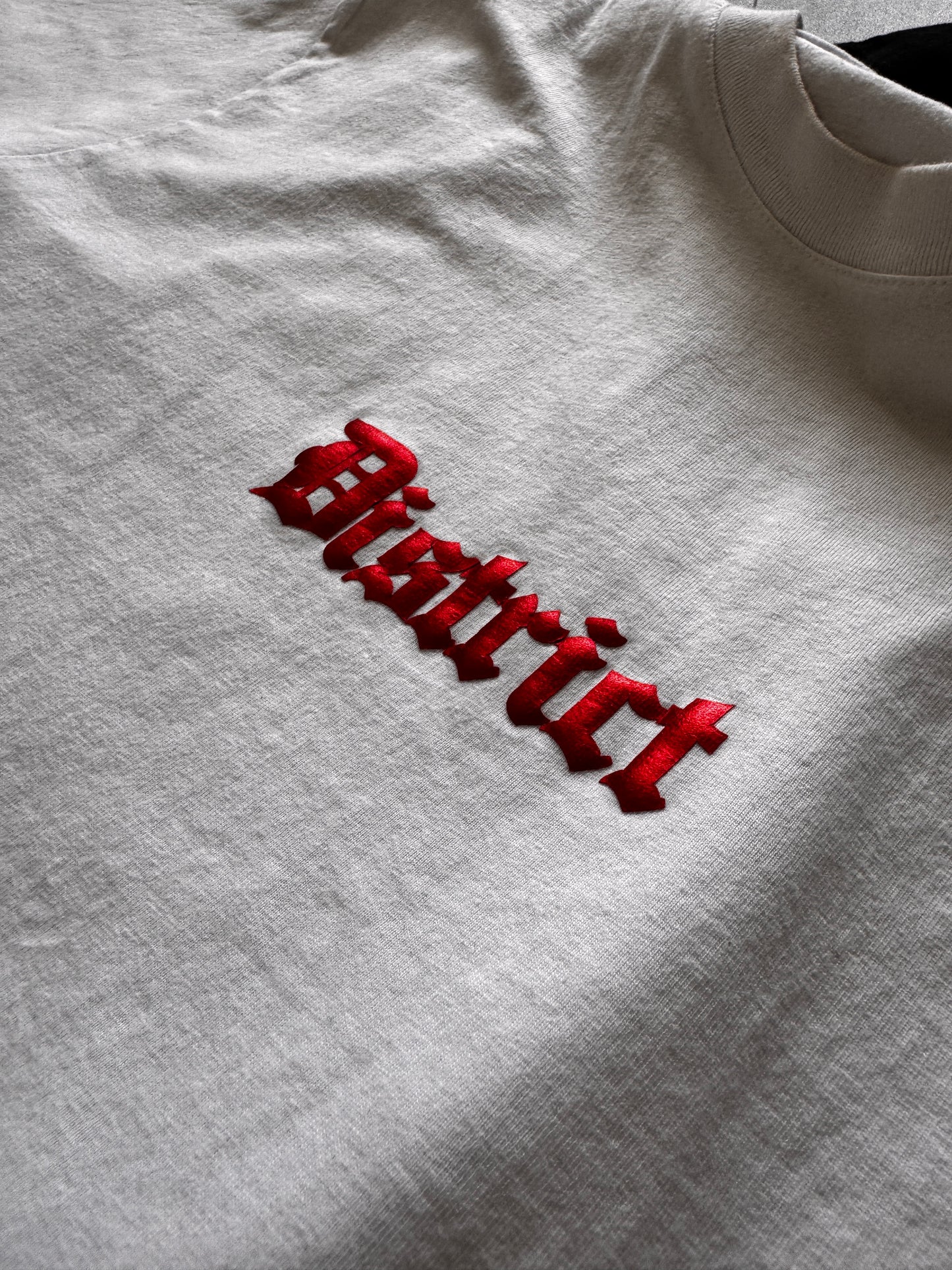 Metalic puff red t-shirt