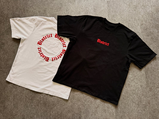 Metalic puff red t-shirt