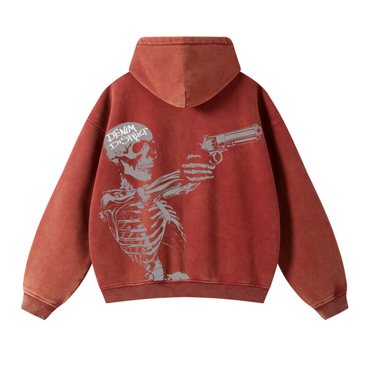 SKELETON ZIP UP HOODIE