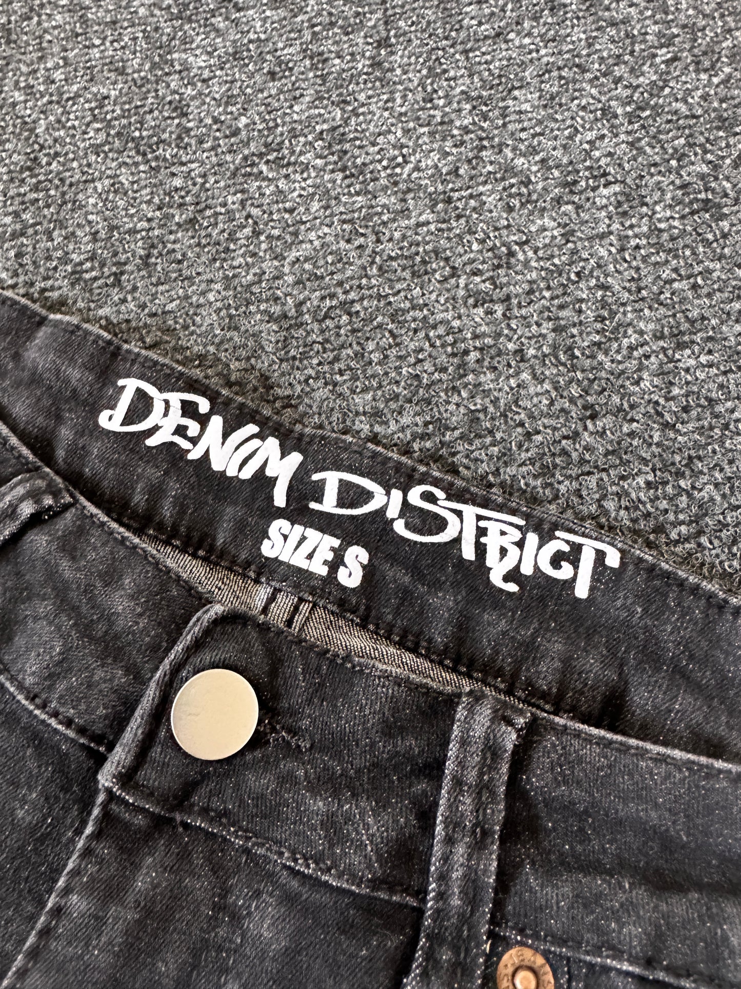 Rhinestone denim shorts